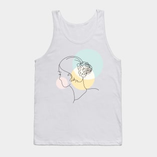 abstract lady, line art woman Tank Top